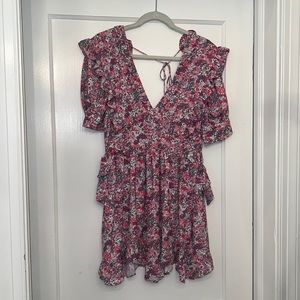 For Love & Lemons Sadie Mini Dress - Color: Ditsy